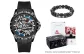 YB13157J2 Mechanical Black Blue Tapes[Volcanic Stone Beaded Bracelet]