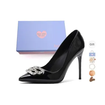 Xingdiman Slim Heel High Heels Women's Black Gift Box Set