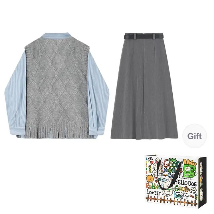 Dippanis Two Piece Skirt Sets Women's-1