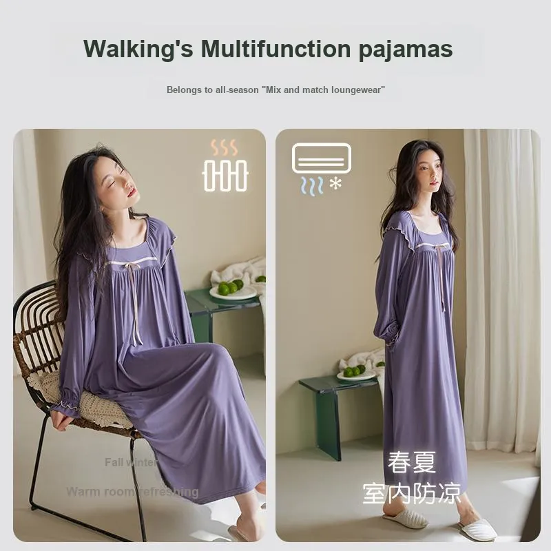 Xuan Liang Nightgown Women's Dusk Purple-2
