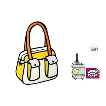 JumpFromPaper Oxford Comic Bag Commute Bag Shoulder Bag Gym Bag Morning Bag Handbag Large Size Unisex Lemon
