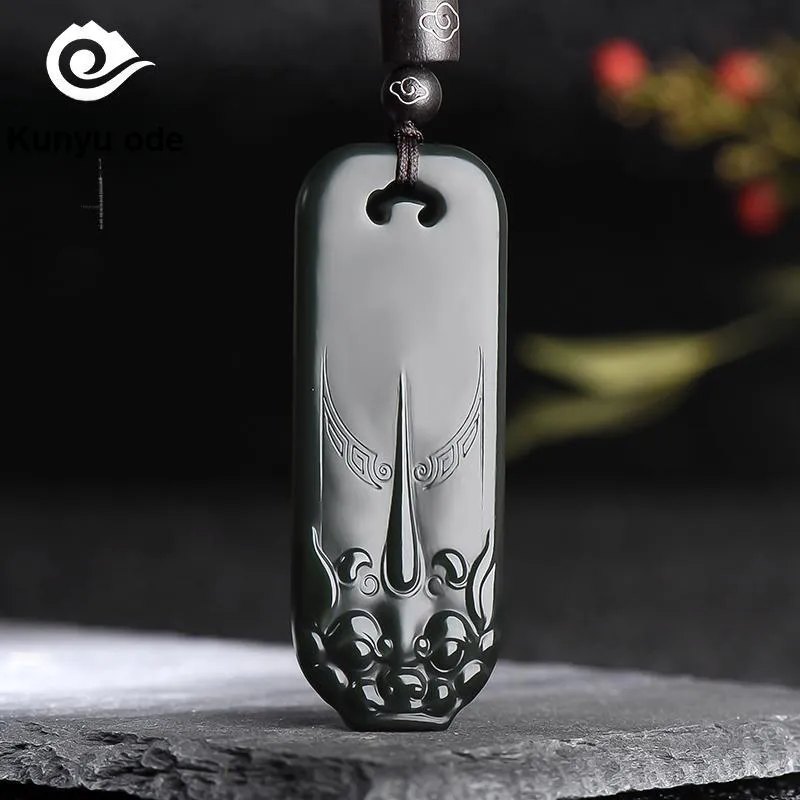 KUNYUYAO Hetian Jade Pendants Green Jade Unisex-1