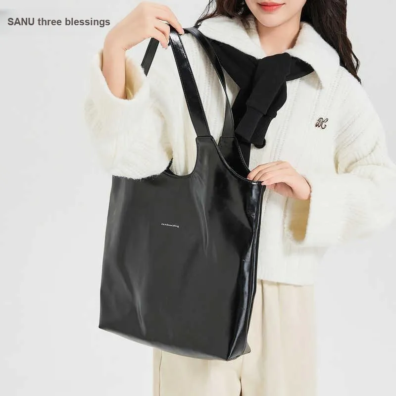 Three Blessings PU Small Square Bag Handbag, Shoulder Bag Medium Size Women's Brown/Black-4