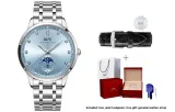 Ice Blue Steel Band-Men's Watch