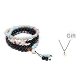 Ebony Wood-Half Mountain Water+Necklace