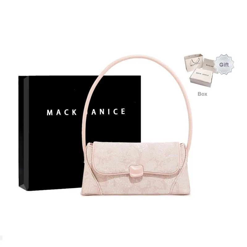 MACKJANICE Synthetic Leather Shoulder Bag Women's White-18