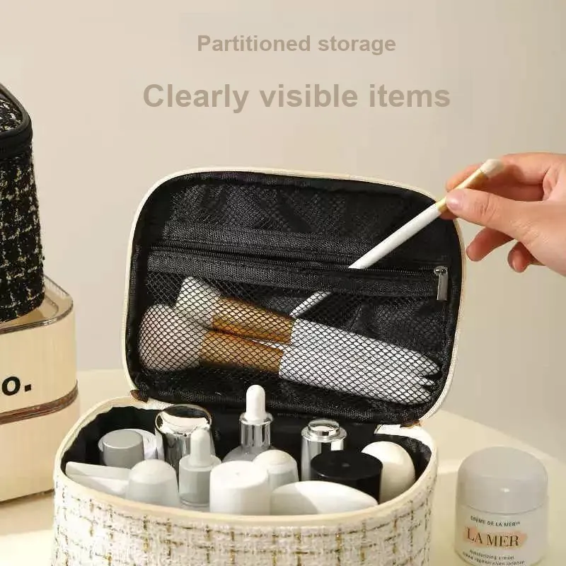 Ji Shengrui Chanel Inspired Large Capacity Portable Storage Bag Multifunction Elegant Toiletry Bag Beauty Storage Box-4
