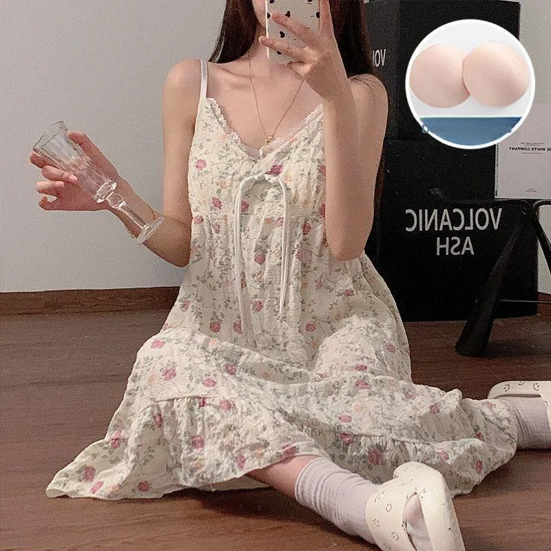 JINXU Nightgown Women's Apricot-1