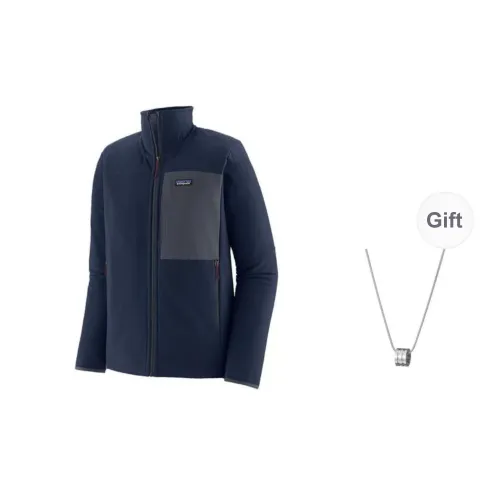 Patagonia Jackets Coats Men's Marine Blue With Free Necklace