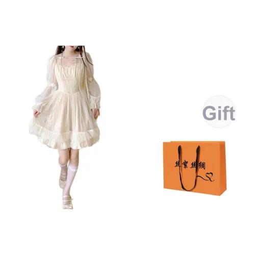 SIXUSICHOU Длинное платье с длинными рукавами женское