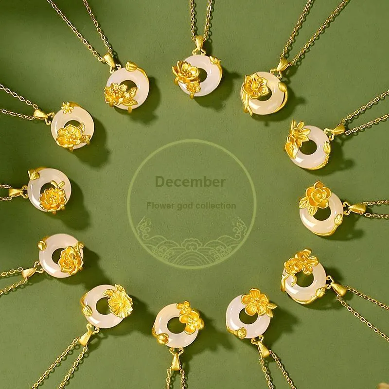 CHOW TAI KING Chalcedony Jade Necklaces Women's-13