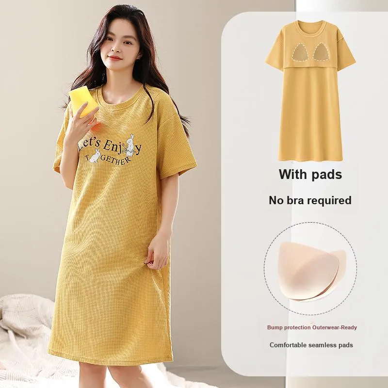 FENTENGCARE Nightgown Women's Sunflower-1