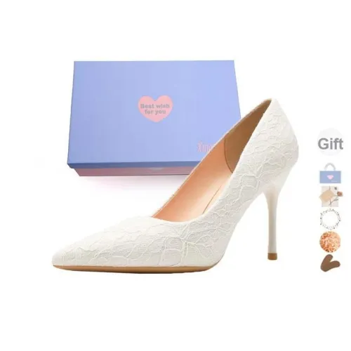 Xingdiman Узкий каблук Высокие каблуки Женские Белый Набор в подарочной коробке