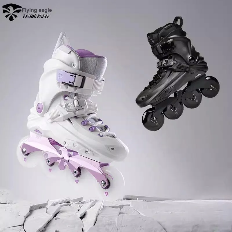 FLYING EAGLE Inline Skates Casual Street Commuting Unisex 36 46 Meteorite Black, Elegant White-1