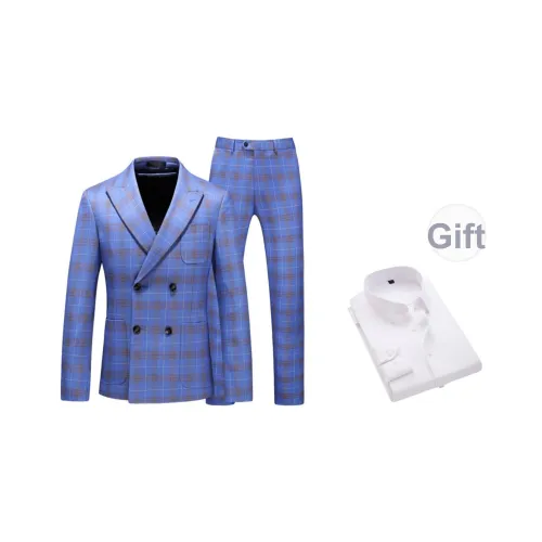TUCANO Light Blue Men's Business Suits TUCANO Светло-голубые мужские деловые костюмы
