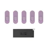 5-Pack No-Show Socks for Women (Purple)