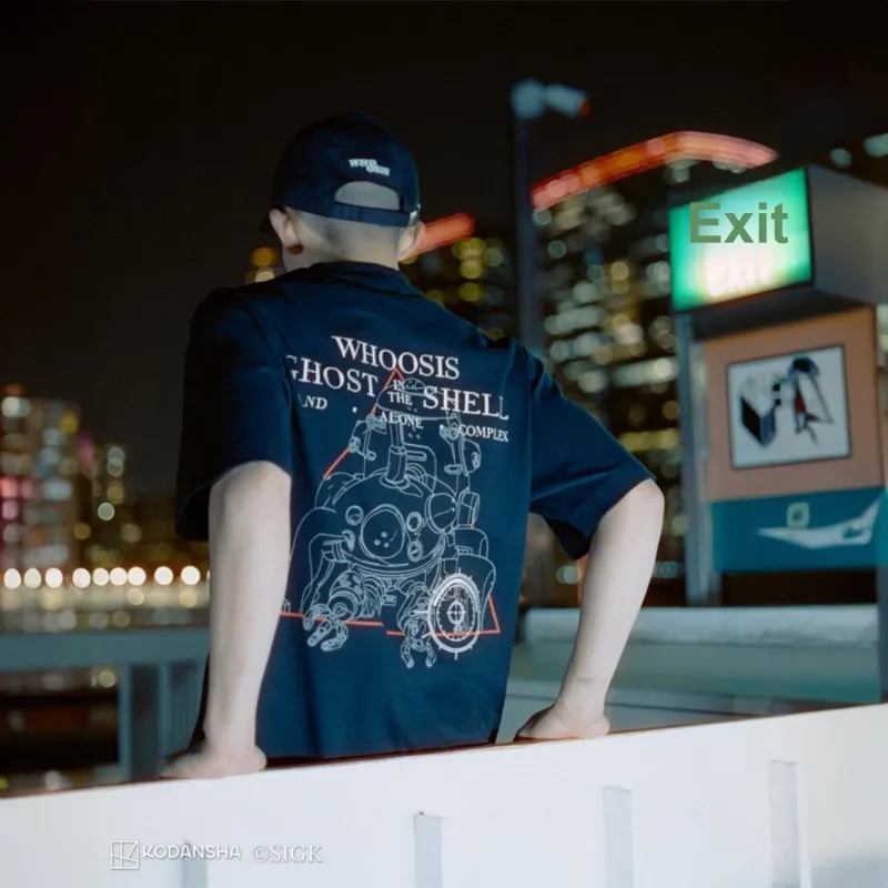 WHOOSIS X Ghost In The Shell, Collaboration T Shirts Unisex-2