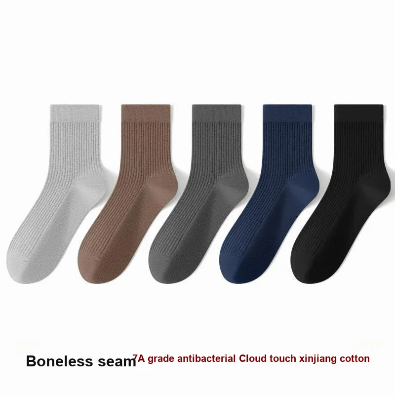 FAIRWHALE Mid Calf Socks Men's 5 Pack-4