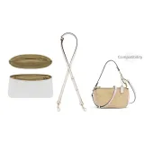 Coach Nolita 19 (White DuPont Paper Liner+Ecru 1.1cm Width Plain Weave Gold-Tone Lock 90-120cm)