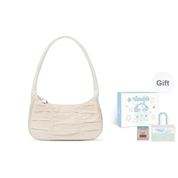 VANWALK Seaside Diary Series Polyester Baguette Bag Shoulder Bag, Hobo Bag, Handbag Regular Women's Beige