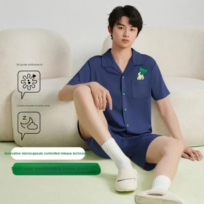 YOUKESHU Men Pajama Sets-12
