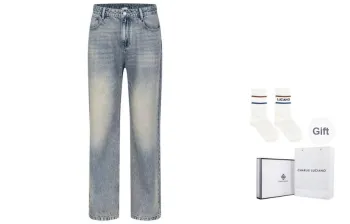 Charlie Luciano Jeans Unisex Blue Box+Socks