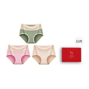 RED DRAGONFLY Cotton Panties Women's 3 Pack Gift Box Set