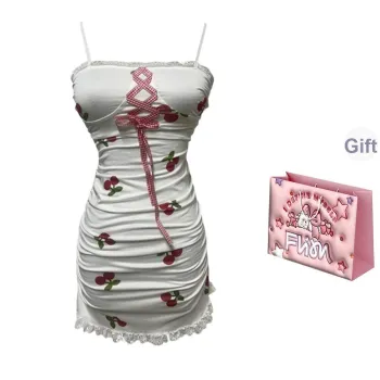 FLIM Slip Dresses Women's White Bear Box