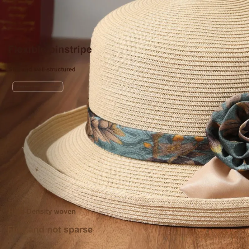 Red Bean Polyester Sun Protection Hats Women's-5