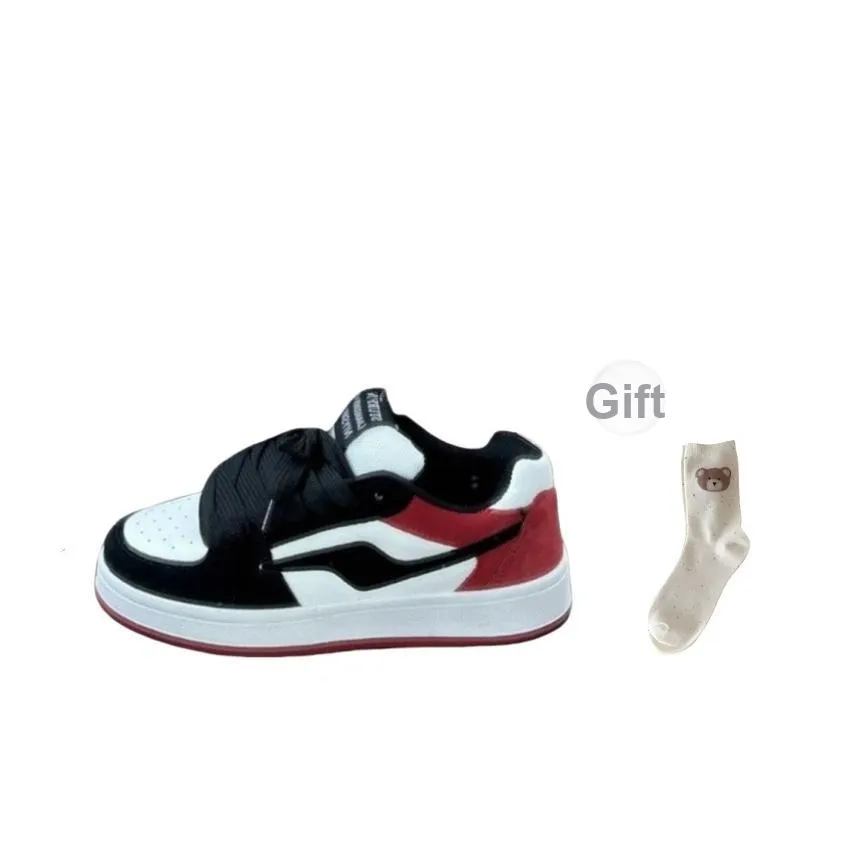 BINGO DUCK Скейтборд Кроссовки Женские Черные Красные