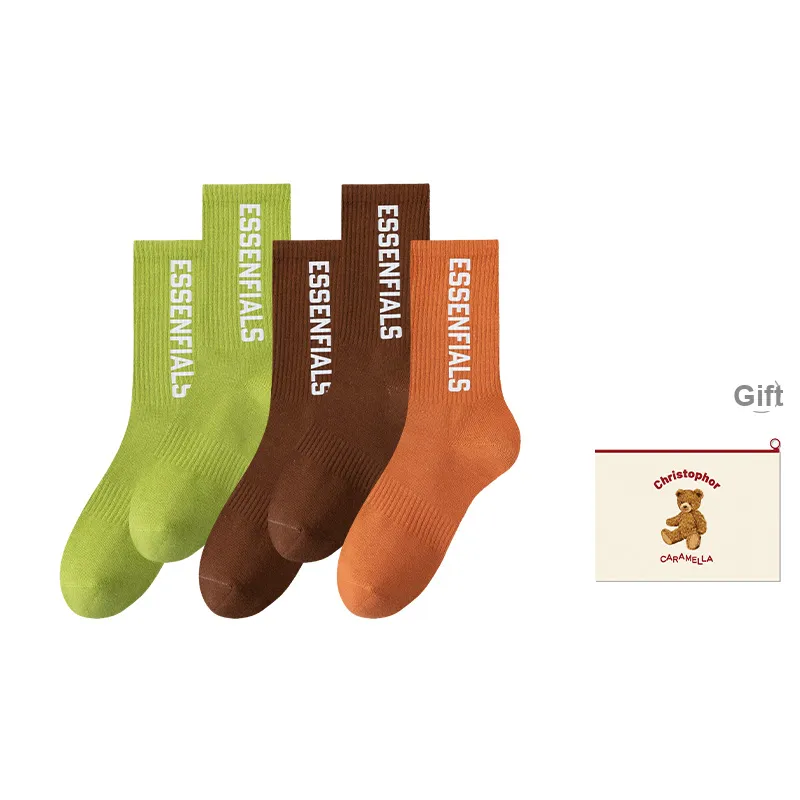 Caramella Mid Calf Socks Unisex Shopping Bag Combo-14