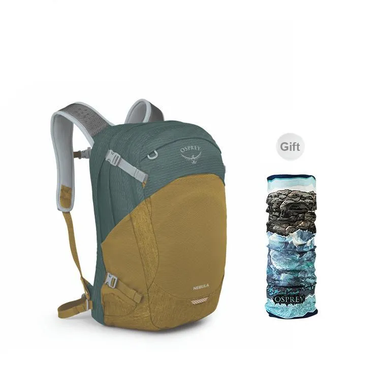 OSPREY Recycled Nylon Outdoor Mountaineering Bag Backpack Regular Unisex Gold Brown & Green-5