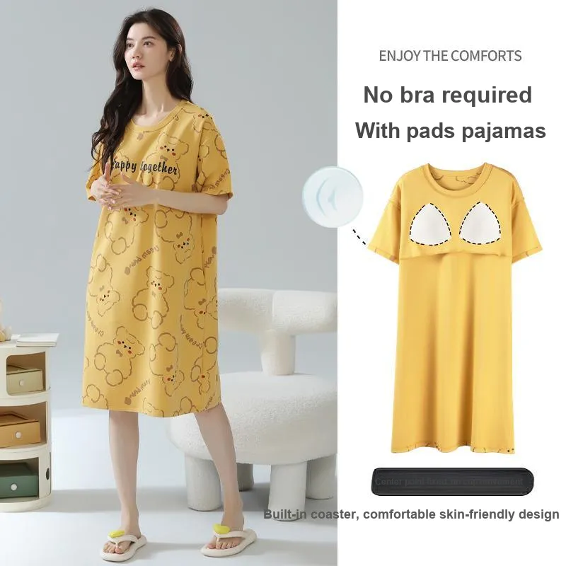 MIIOW Nightgown Women's Cream Yellow-5