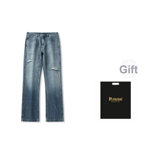 LUOZI Джинсовый синий Унисекс Джинсы