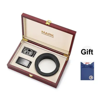 FAIRWHALE Top Grain Cow Leather Belt Men's Width 3.5CM