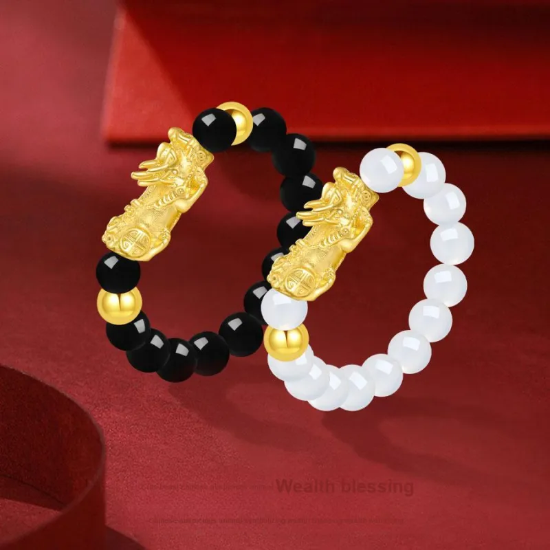Master Kim Agate Gold Ring Unisex-1