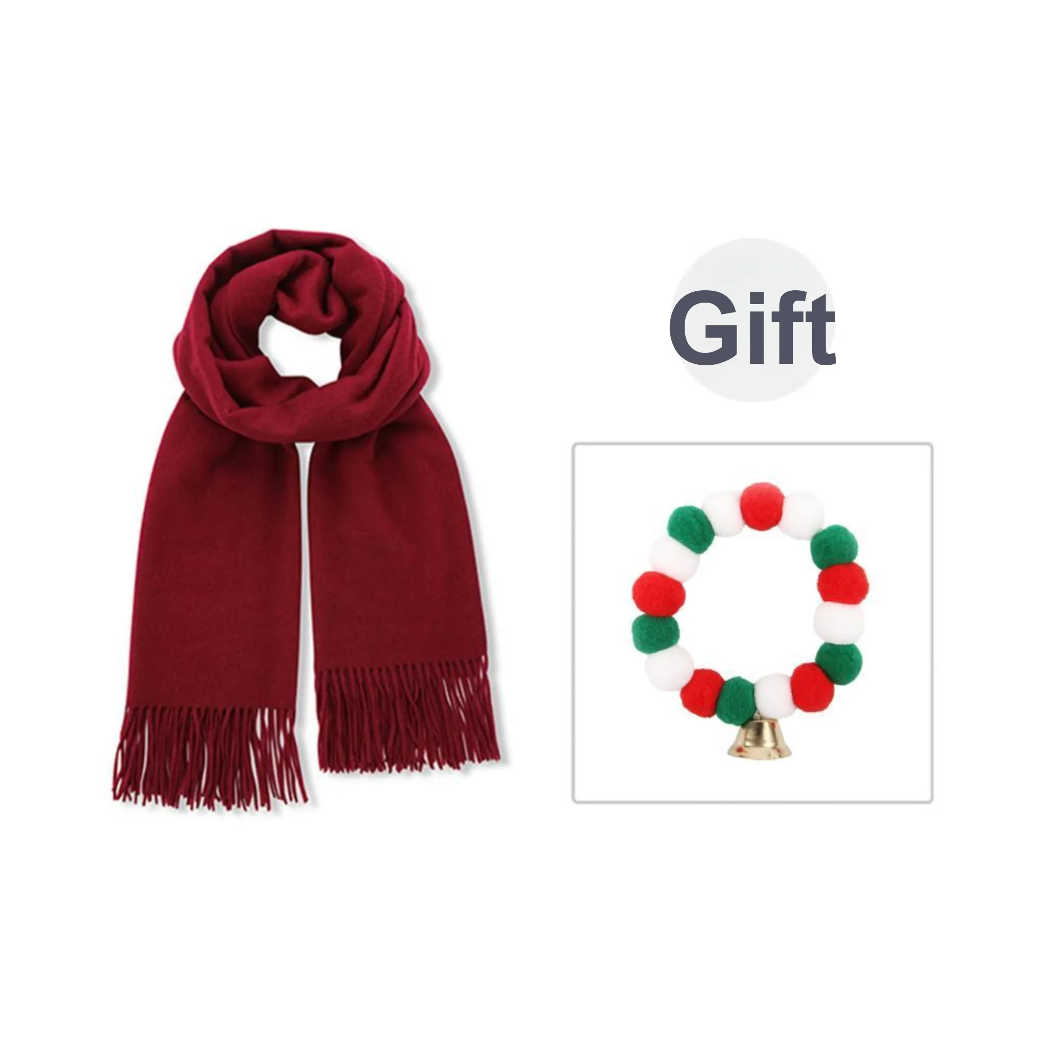 VIVIWELL Knit Scarf With Pet Bell Unisex