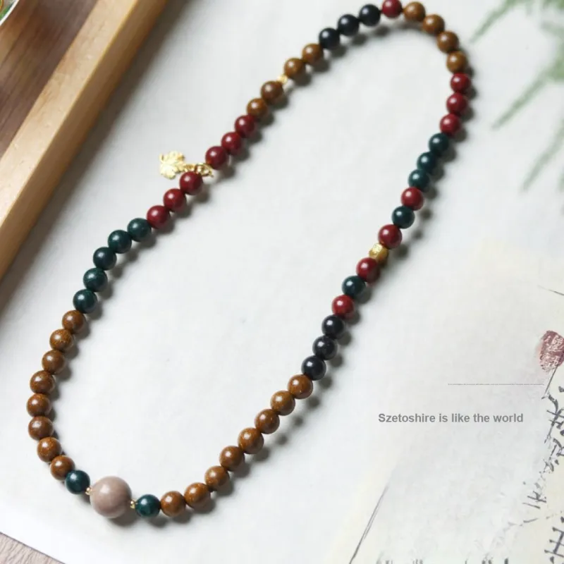 TIANTAISHAN Fragrance Beads Wooden Bracelets Unisex-2