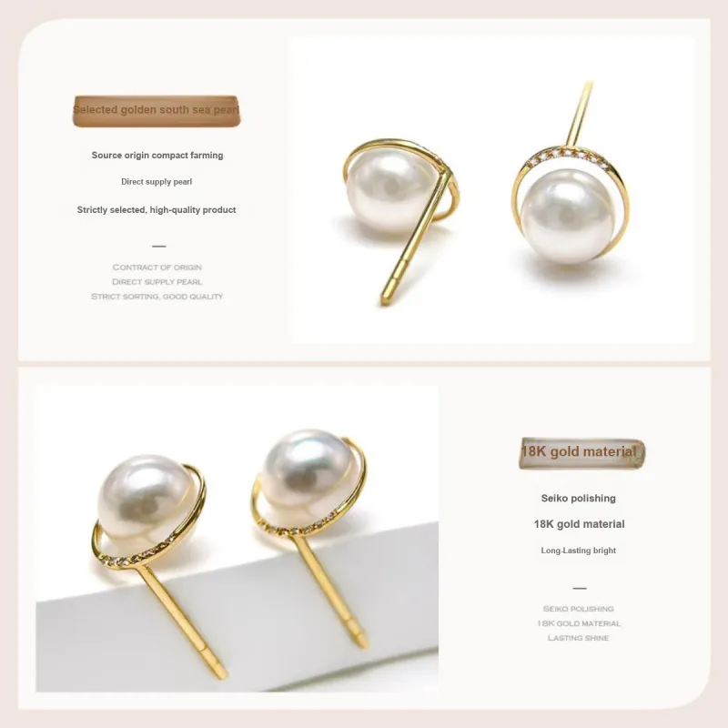 PEARL QUEEN Saltwater Pearl Stud Earrings Women's-2