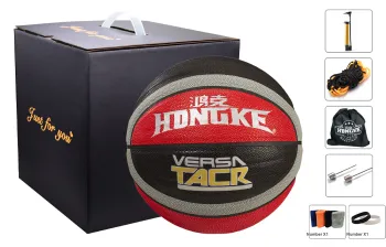 HONGKE PU Basketball Gray Stripe Size 7 Ball Training Unisex