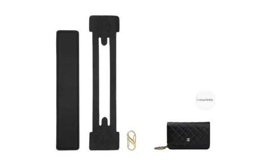 Lan Bao Fan PVC Microfiber Abrasion-Resistant Buckle Accessories Bag Accessory Unisex Black