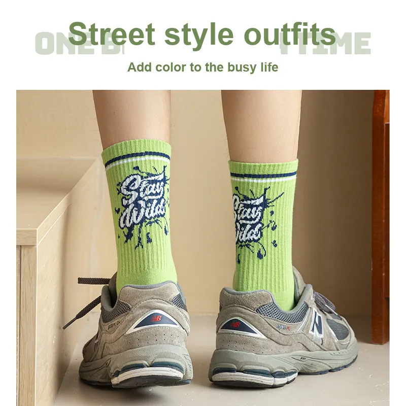 Taste The Color Mid Calf Socks Unisex 5 Pack-3