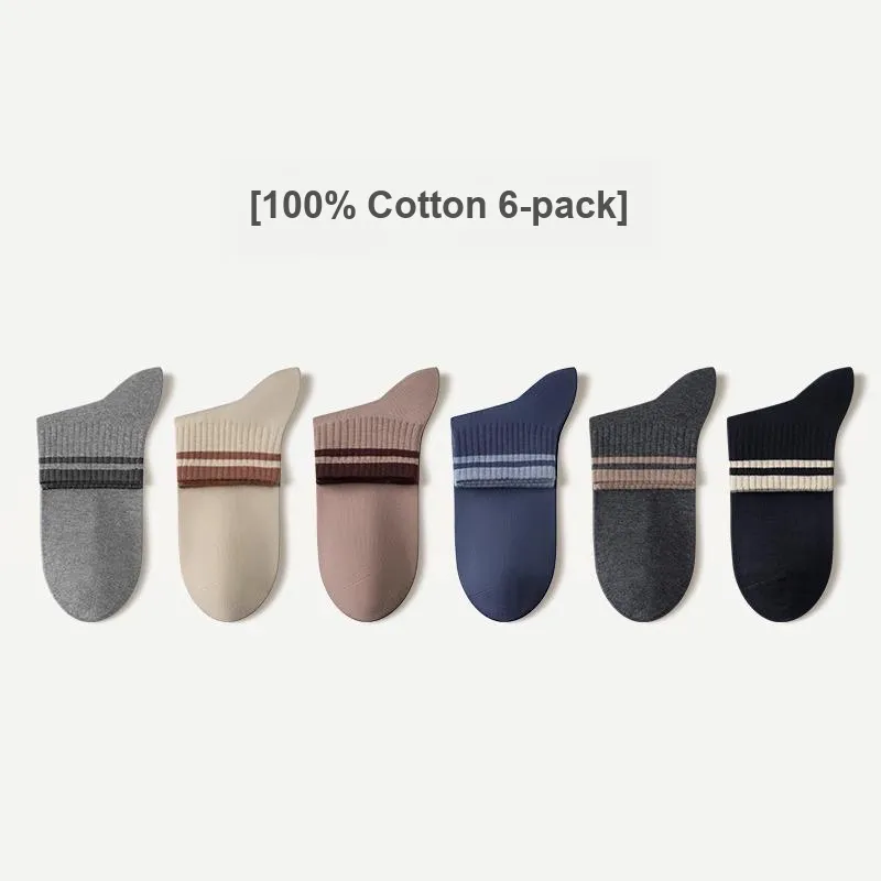 H YXIANG Mid Calf Socks Unisex 6 Pack-15