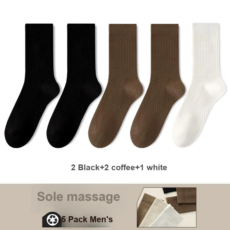 Lan Miao Mid Calf Socks Men's 5 Pack-14