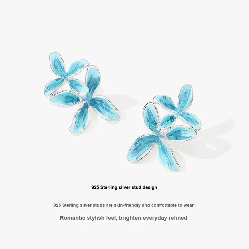 MCK 925 Sterling Silver Needle Earrings Women's-4