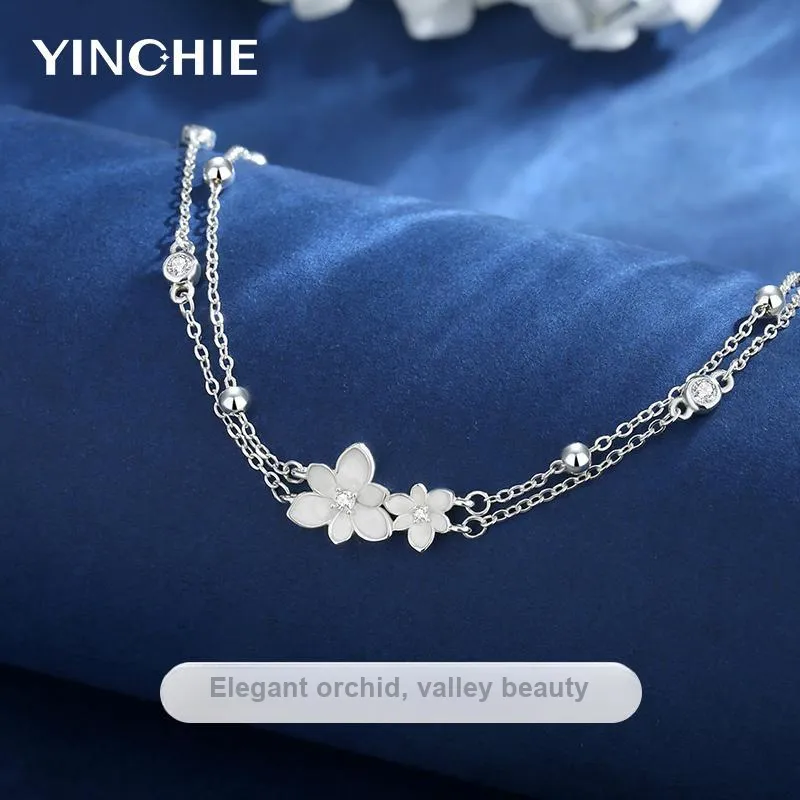 YINCHIE 925 Sterling Silver Anklets Women's-2