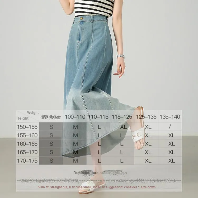 SENTUBILA Casual Long Skirts Women's Mountain Tai Blue-4