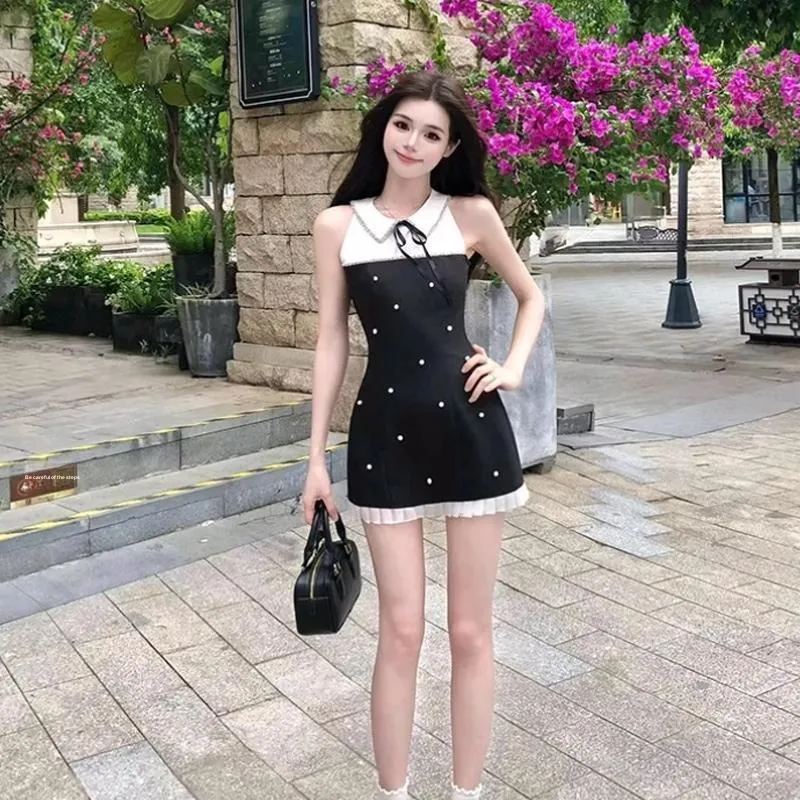 AFGGD Sleeveless Dresses Women's Black-5