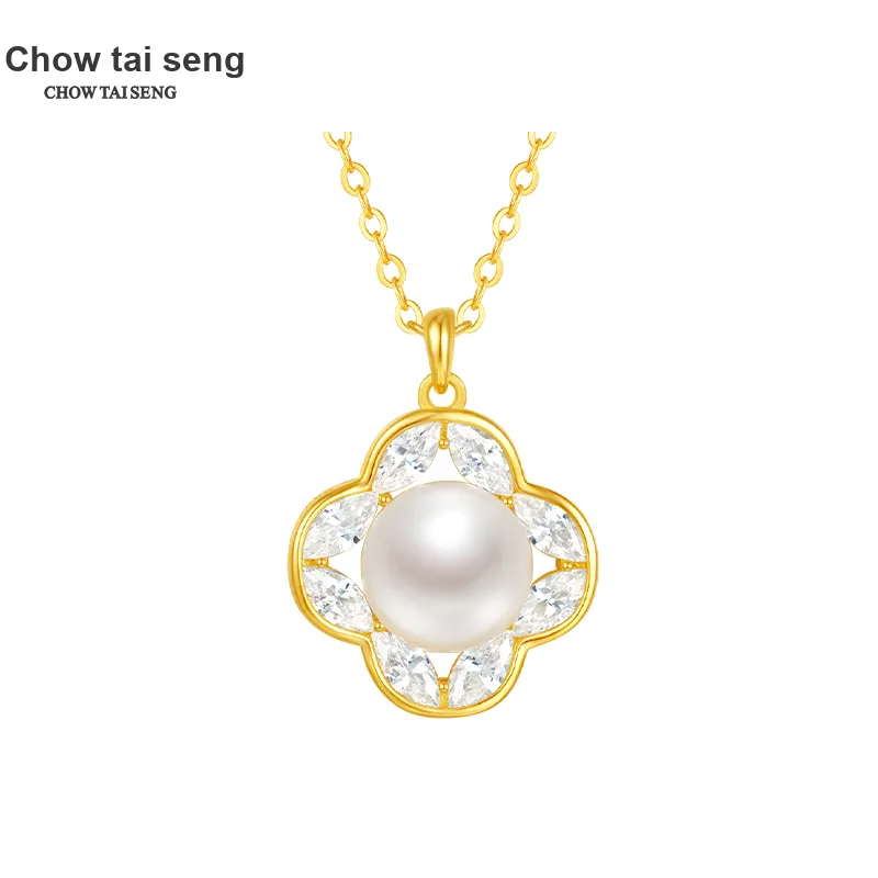 CHOW TAI SENG Pearl Necklace Set Box Women's-2