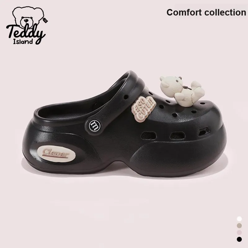 TEDDY ISLAND Teddy Love Women's Summer Home Slippers Outerwear With Squashy And Bouncy Feeling Thickened EVA Base-4